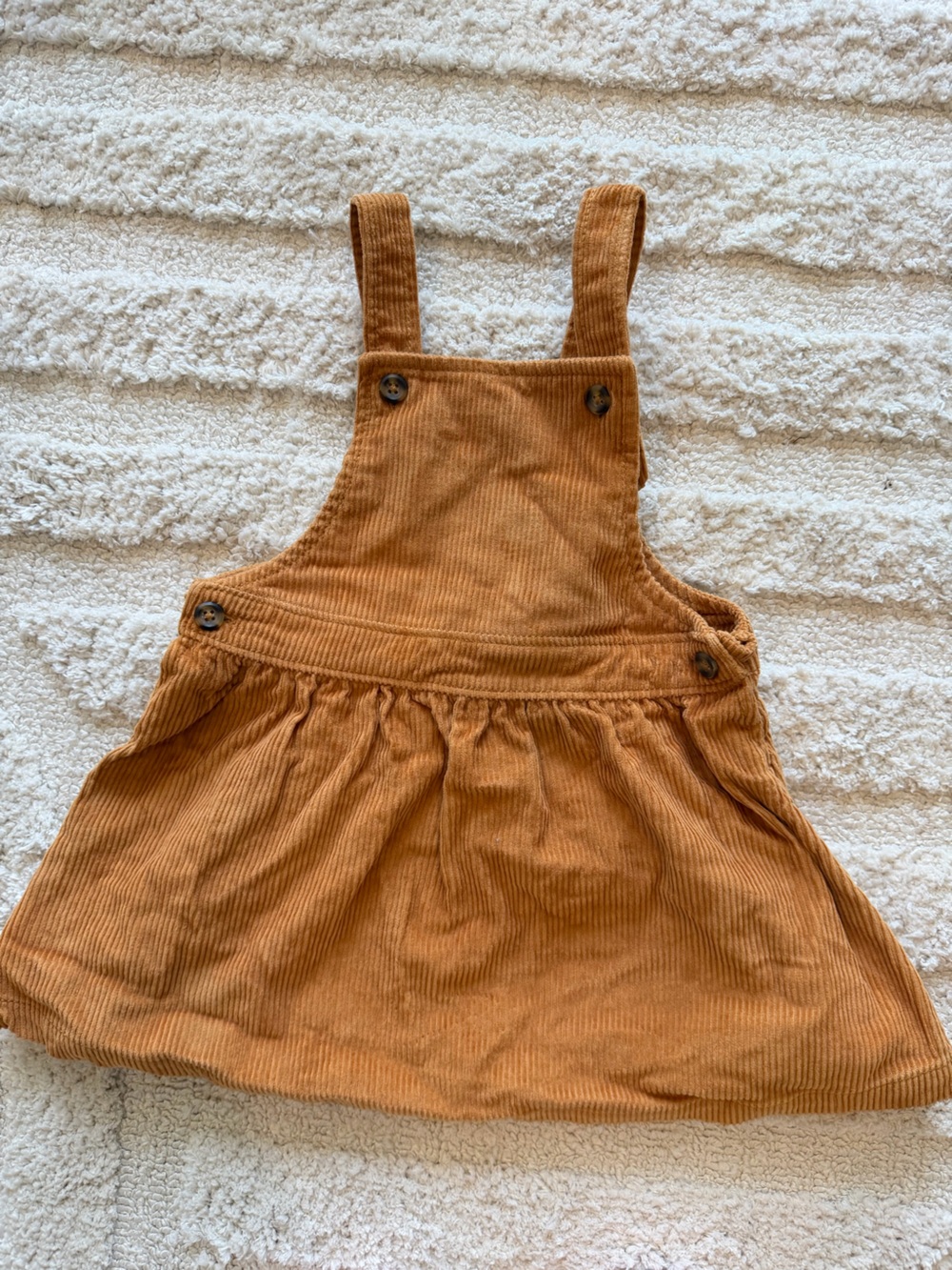 Carter's Corduroy Pinafore Dress in Rust Orange